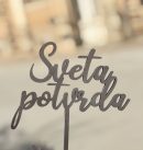 Topper za tortu krizma - sveta potvrda/srebreni