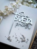 Srebreni topper za tortu - prva pričest