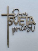 Zlatni topper za tortu - prva pričest