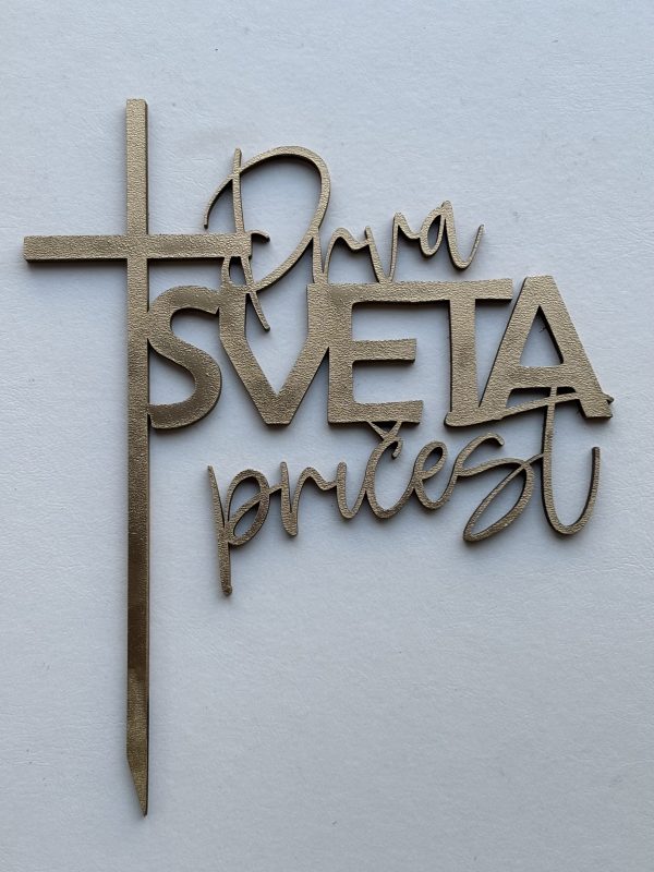 Zlatni topper za tortu - prva pričest - Image 4
