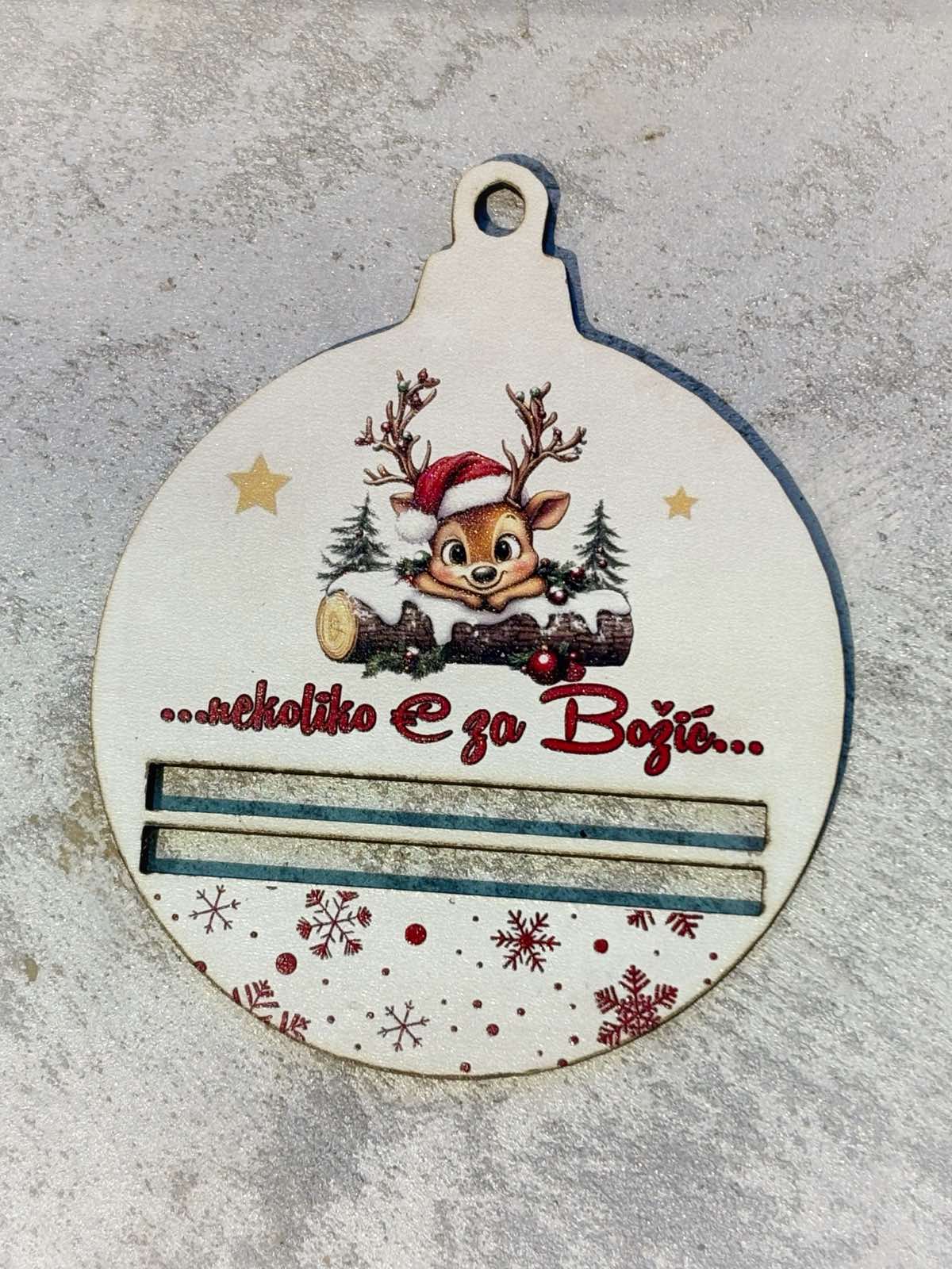 Božićna kuglica za novac 2- Savršena kao mali poklon ili ukras koji privlači prosperitet u nadolazećoj godini. - Slika 3