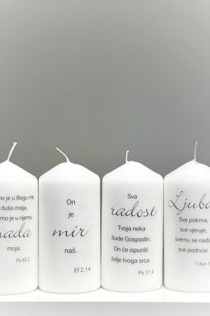 Adventske svijeće s bibilijskim stihovima